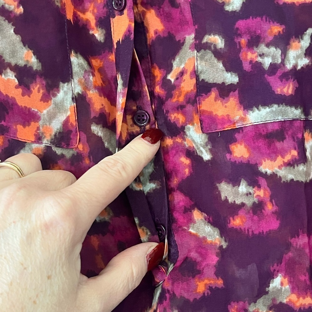 APT. 9 Brand Colorful Polyester Blouse Women’s Size Medium - Picture 6 of 12